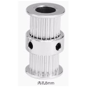 Polea GT2-6mm doble 20 dientes eje 8mm - imagen 2