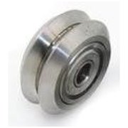Rueda para perfil 2020 Ranura en V 24.39mm diametro ACERO eje 5mm