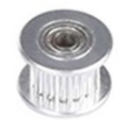 Polea dentada con rodamientos 16 dientes eje 3mm para correa 6mm (sin garantia)