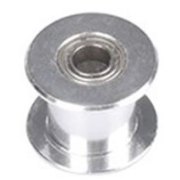 Polea lisa con rodamientos 20 dientes eje 5mm para correa de 10mm (sin garantia)