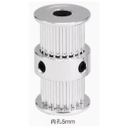 Polea GT2-6mm doble 20 dientes eje 5mm - imagen 2
