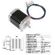 57HD6013-03 Motor NEMA23 76mm Rated Current 3A Resistance:0.9? Holding Torque: 1800mN.m - imagen 2