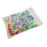5mm LED kit 100pcs Rojo Amarillo Verde Azul Blanco
